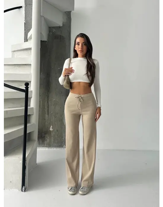 Fit Comfort Bej Salaş Pantolon A6011