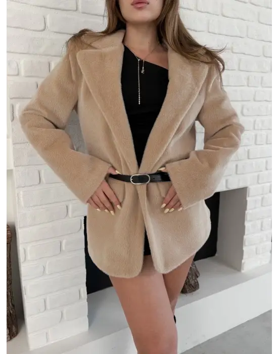 Fok Ceket Premıum Kalite Bej St255860