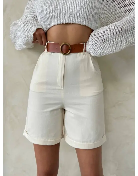 Gabardin Kumaş Şort