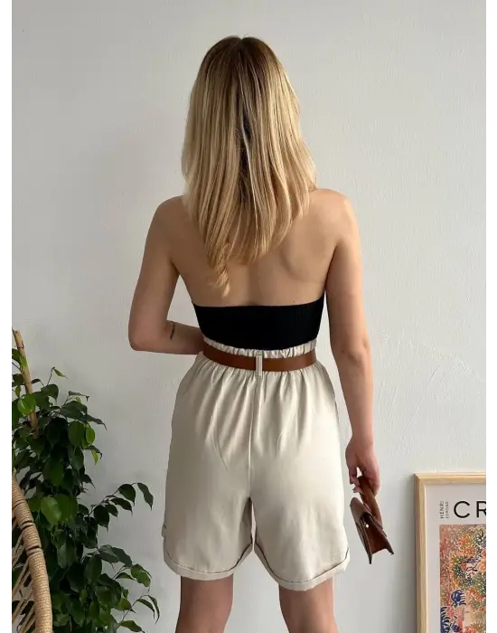 Gabardin Kumaş Şort