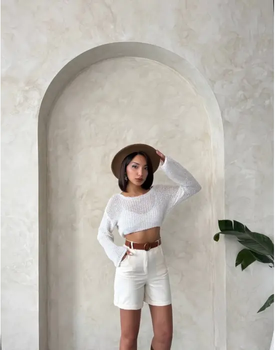 Gabardin Kumaş Şort