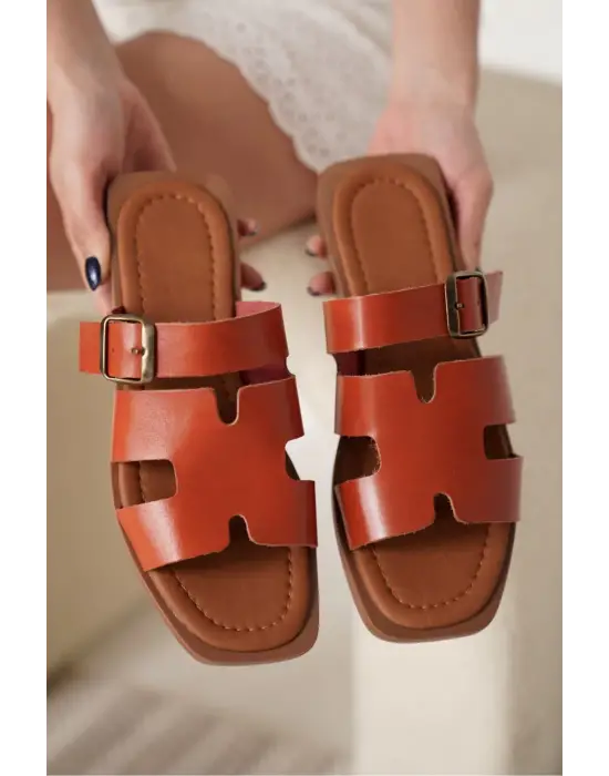 Garcia Kiremit Hakiki Deri Terlik