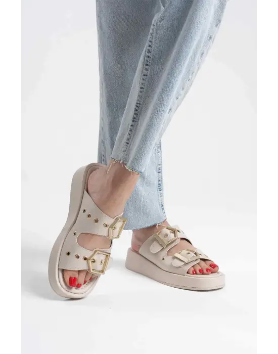 Glos Bej Cilt Terlik