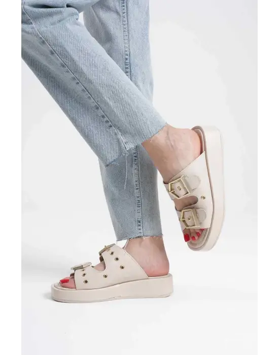 Glos Bej Cilt Terlik