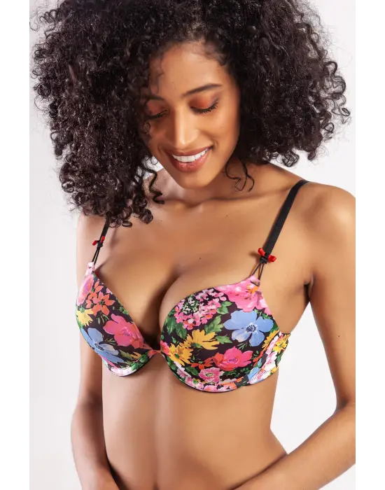 Golshan Garden Heavy Push Up Bra, Siyah Konforlu Ve Şık Sütyen