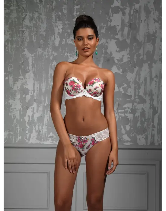 Golshan Gardenia Balconette Heavy Push Up Bra, Ekru Konforlu Ve Şık Sütyen