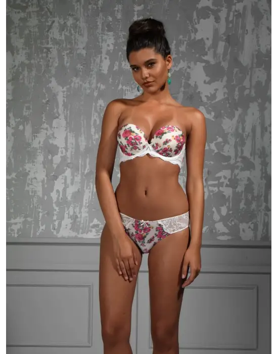 Golshan Gardenia Balconette Heavy Push Up Bra, Ekru Konforlu Ve Şık Sütyen