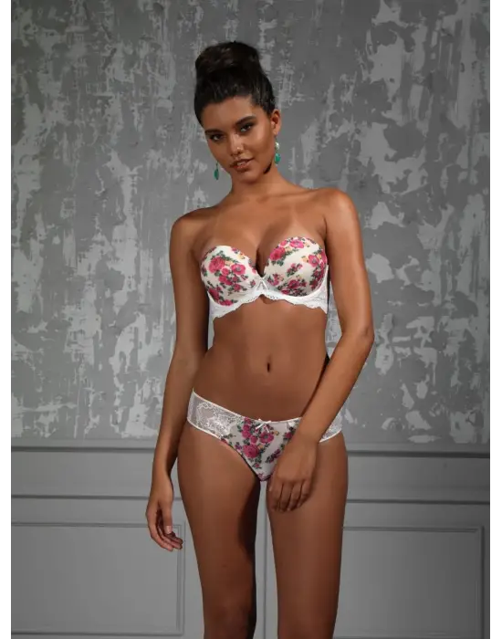 Golshan Gardenia Balconette Heavy Push Up Bra, Ekru Konforlu Ve Şık Sütyen