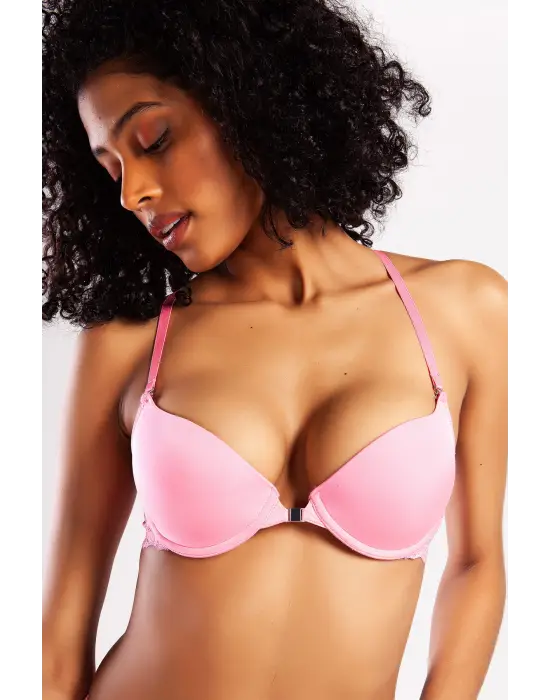 Golshan Githa Foam Cup Push Up Bra,neon Pembe Renk Straplez Konforlu Ve Şık Sütyen