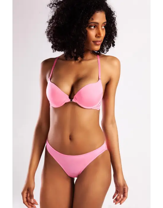 Golshan Githa Foam Cup Push Up Bra,neon Pembe Renk Straplez Konforlu Ve Şık Sütyen