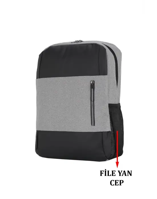 Gri Darbe Emici Korumalı Usb Aparatlı 14-15,6 Inç Laptop Bölmeli Ithal Sırt Çantası
