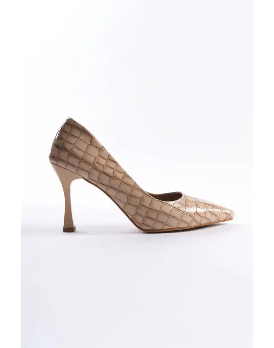 Harper Kadın Nude Kroko Rugan Stiletto