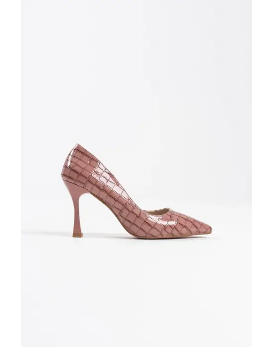Harper Kadın Somon Kroko Rugan Stiletto