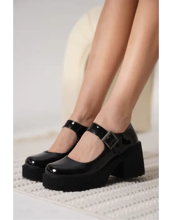 Helen Kadın Siyah Rugan Günlük Ayakkabı