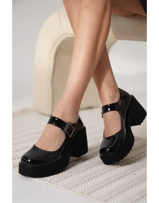 Helen Kadın Siyah Rugan Günlük Ayakkabı