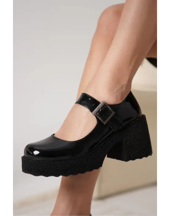 Helen Kadın Siyah Rugan Günlük Ayakkabı