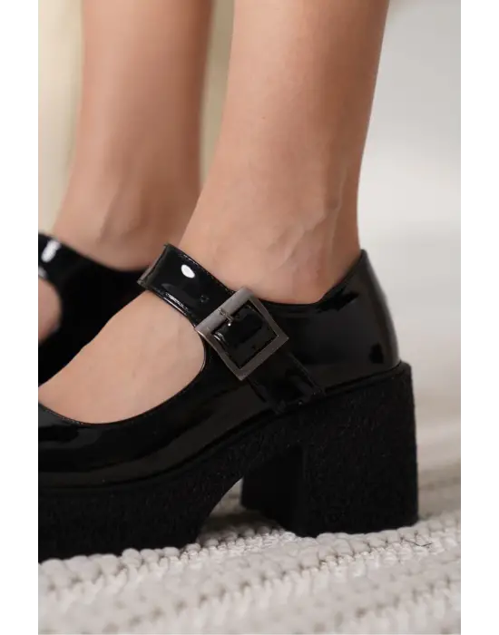 Helen Kadın Siyah Rugan Günlük Ayakkabı