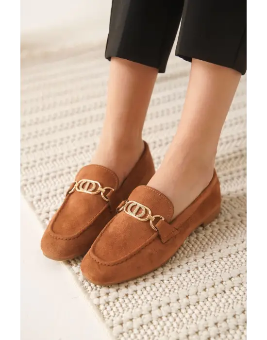 Hera Kadın Süet Taba Günlük Ayakkabı