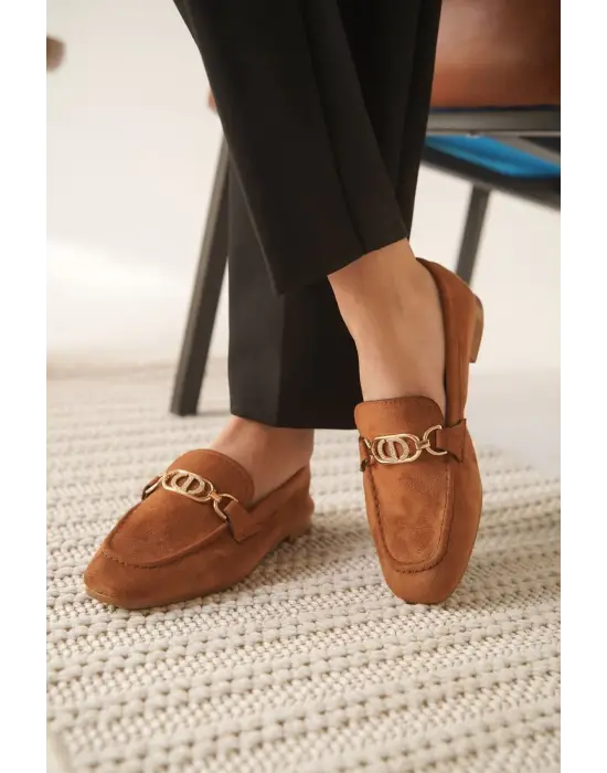 Hera Kadın Süet Taba Günlük Ayakkabı