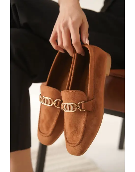 Hera Kadın Süet Taba Günlük Ayakkabı