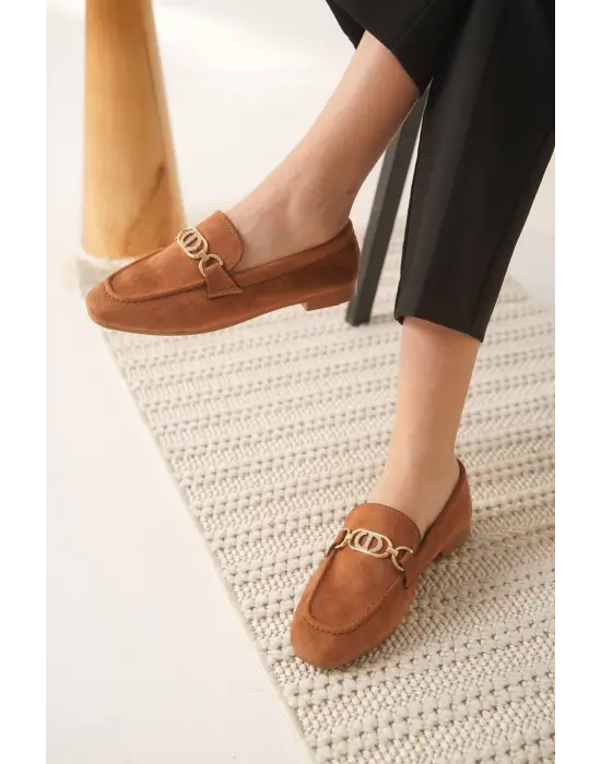 Hera Kadın Süet Taba Günlük Ayakkabı