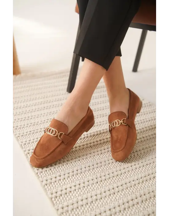 Hera Kadın Süet Taba Günlük Ayakkabı