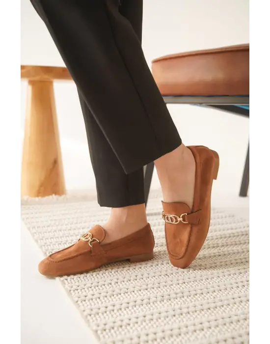 Hera Kadın Süet Taba Günlük Ayakkabı