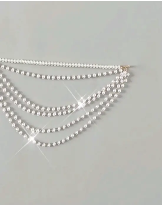 İnci Şıklığıyla Plajlarda Parla – Ayarlanabilir Bikini Zincir Aksesuarı