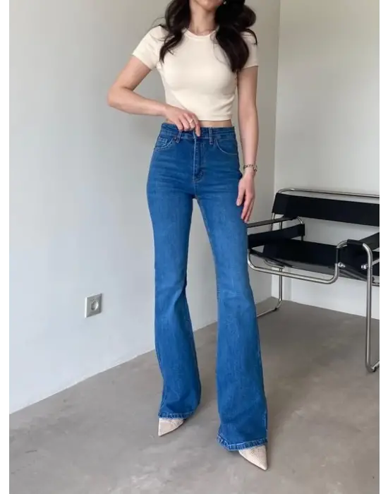 İspanyol Paça Kot Pantolon