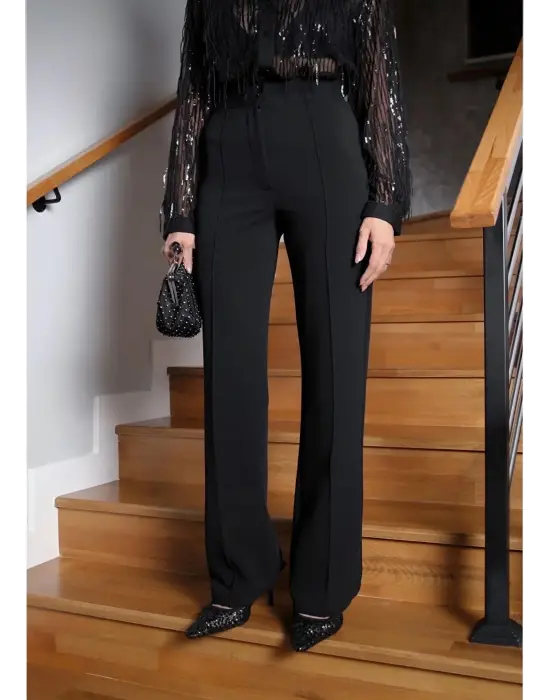 İthal Krep Kumaş Palazzo Pantolon