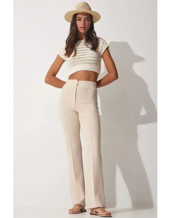 İthal Krep Kumaş Palazzo Pantolon