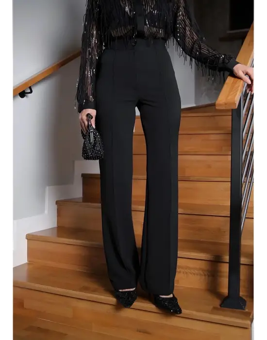 İthal Krep Kumaş Palazzo Pantolon