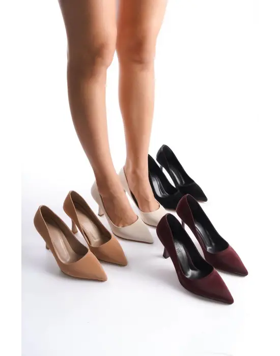 Jessica Kadın Bej Saten Stiletto