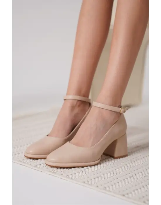 Josephine Kadın Mat Nude Topuklu Ayakkabı
