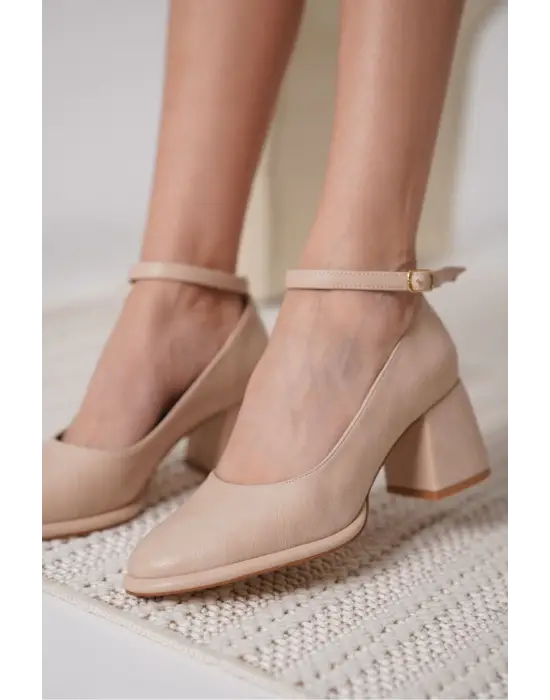 Josephine Kadın Mat Nude Topuklu Ayakkabı