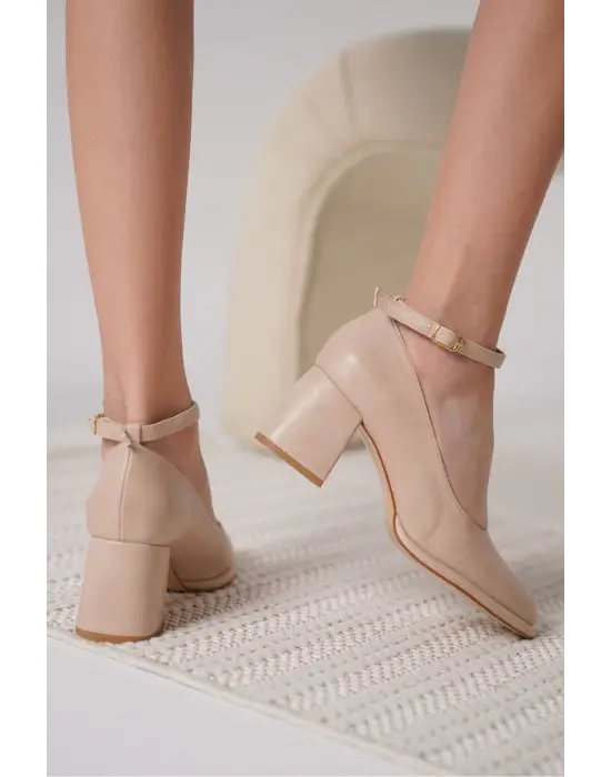 Josephine Kadın Mat Nude Topuklu Ayakkabı