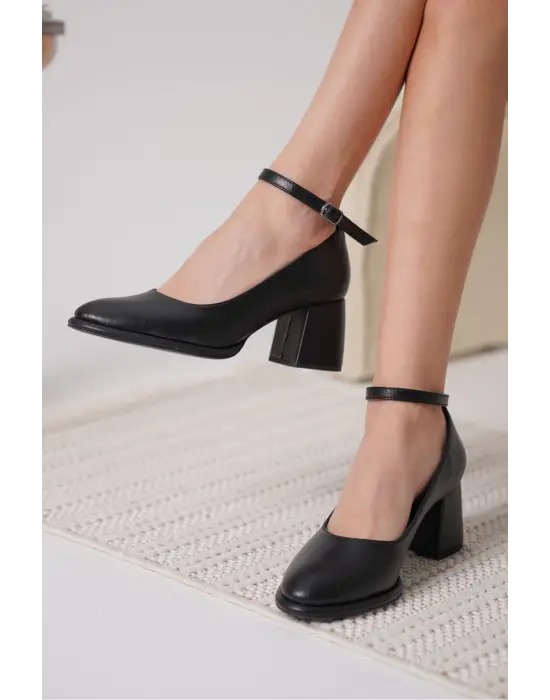 Josephine Kadın Mat Siyah Topuklu Ayakkabı