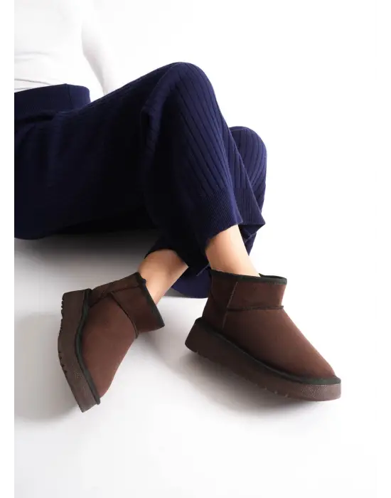 Kadın Acı Kahve Kışlık Kürklü Bot TR14MK03E