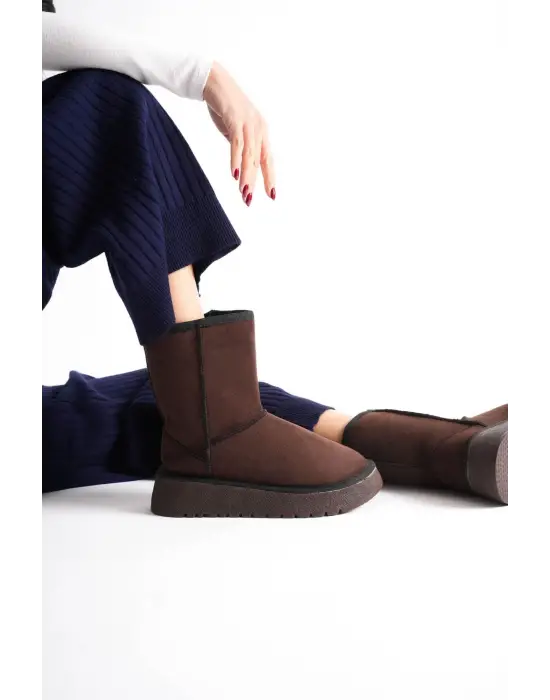 Kadın Acı Kahve Kışlık Kürklü Bot TR14MK04E
