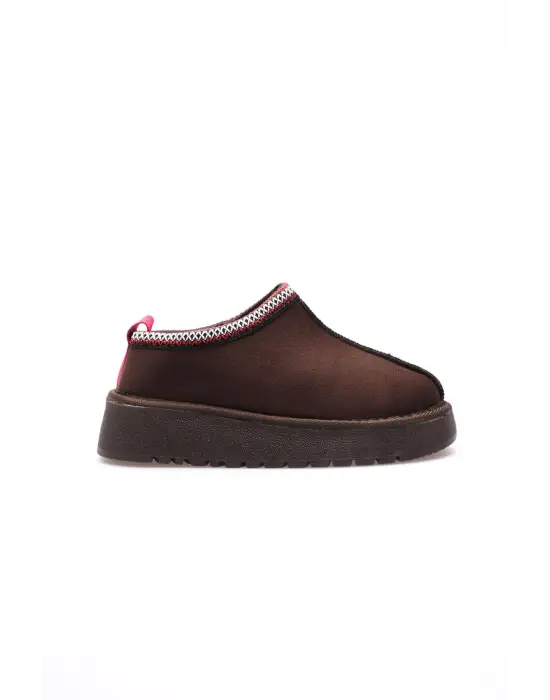 Kadın Acı Kahve Kışlık Kürklü Terlik TR14MK01E