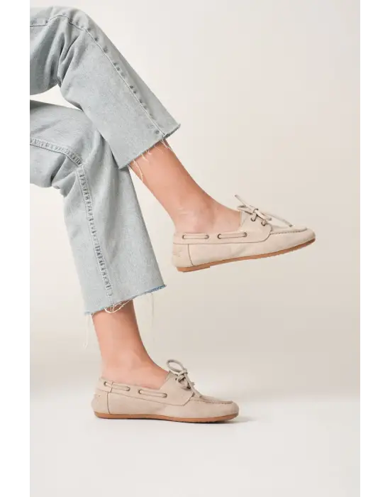 Kadın Bej Günlük Süet Ayakkabı TR27MS06B