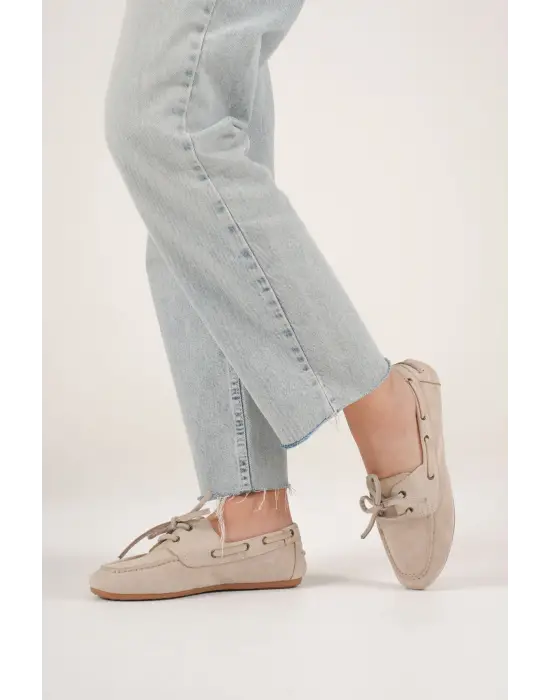 Kadın Bej Günlük Süet Ayakkabı TR27MS06B