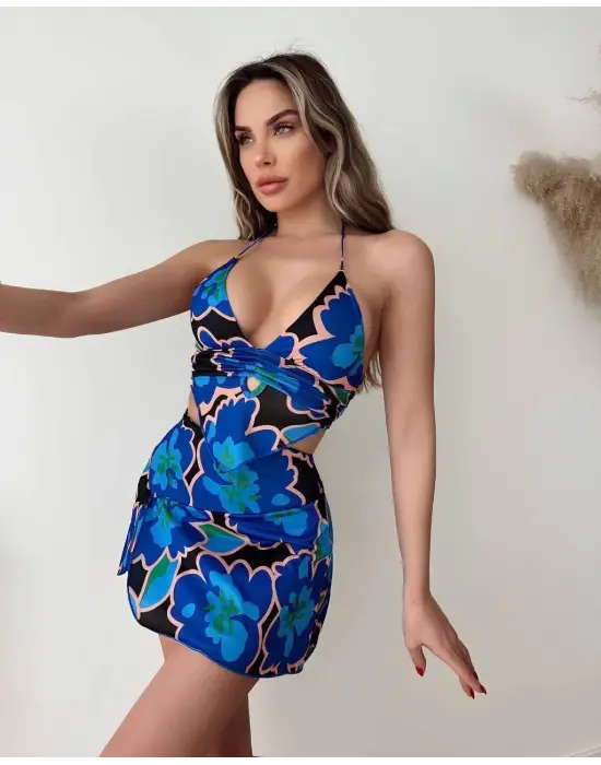 Kadın Çiçek Desenlı Yazlık Takım S3519