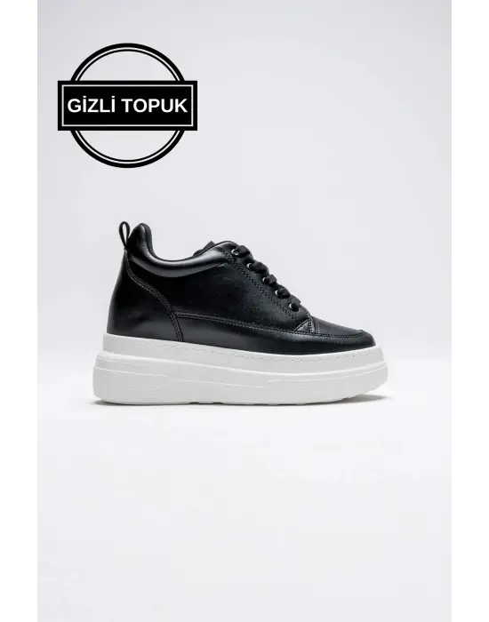 Kadın Gizli Topuk Siyah BT Spor Ayakkabı