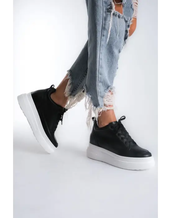 Kadın Gizli Topuk Siyah BT Spor Ayakkabı