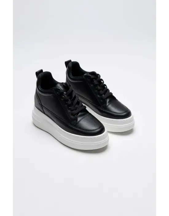 Kadın Gizli Topuk Siyah BT Spor Ayakkabı