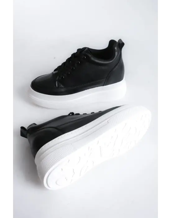 Kadın Gizli Topuk Siyah BT Spor Ayakkabı