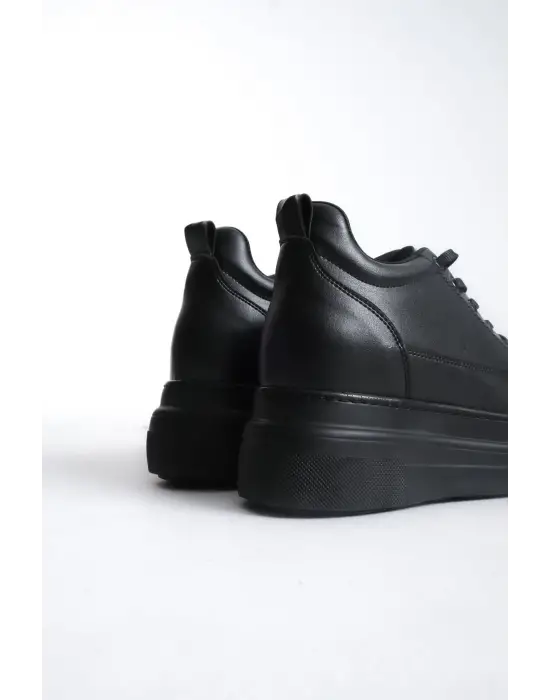 Kadın Gizli Topuk Siyah Spor Ayakkabı