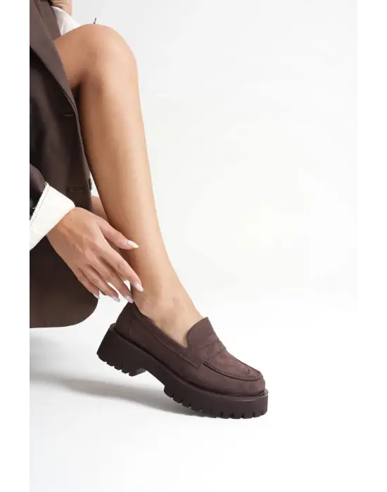 Kadın Günlük Süet Acı Kahve Ayakkabı TR10MS02E