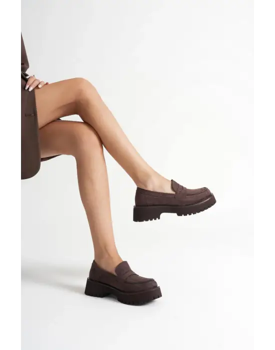 Kadın Günlük Süet Acı Kahve Ayakkabı TR10MS02E